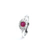 18ct White Gold Ruby & Diamond Ring