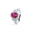 18ct White Gold Ruby & Diamond Ring
