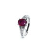 18ct White Gold Ruby & Diamond Ring