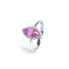 18ct White Gold Pink Sapphire & Diamond Ring