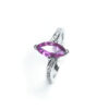 18ct White Gold Pink Sapphire & Diamond Ring