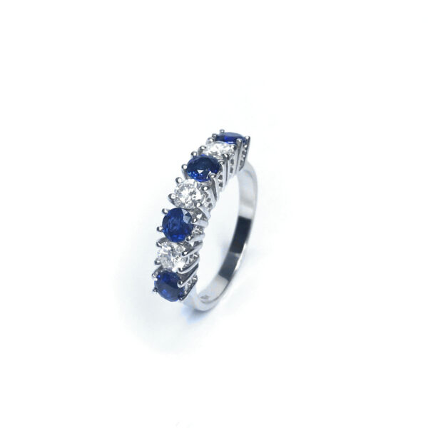 Second Hand 18ct White Gold Sapphire & Diamond Ring