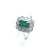 18ct Yellow Gold Emerald & Diamond Ring