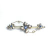 Second Hand 9ct Yellow Gold Sapphire Flower Brooch