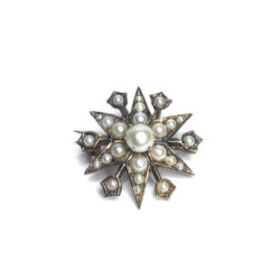 Second Hand 9ct Yellow Gold Cultured Pearl Brooch