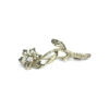 Second Hand 9ct Yellow Gold Cubic Zirconia Flower Brooch