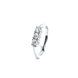 18ct White Gold Diamond 3 Stone Ring