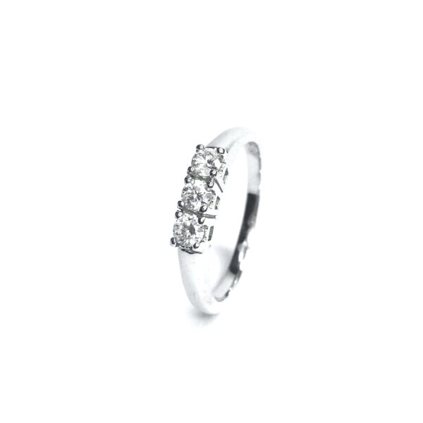 18ct White Gold Diamond 3 Stone Ring