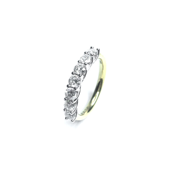 18ct Yellow Gold Diamond 7 Stone Ring