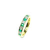 18ct Yellow Gold Emerald & Diamond Ring