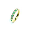 18ct Yellow Gold Emerald & Diamond Ring