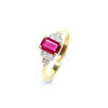 18ct Yellow Gold Ruby & Diamond Ring