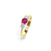 18ct Yellow Gold Ruby & Diamond Ring