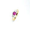 18ct Yellow Gold Ruby & Diamond Ring