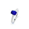 18ct White Gold Sapphire & Diamond Ring