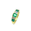 Second Hand 18ct Yellow Gold Columbian Emerald & Diamond Ring