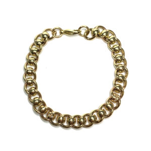 Handmade 9ct Yellow Gold Diamond Set Bracelet