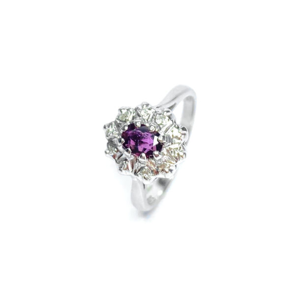 Second Hand 18ct Yellow Gold Ruby & Diamond Ring