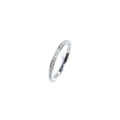 18ct White Gold Diamond Half Eternity Ring