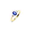 18ct Yellow Gold Sapphire & Diamond Ring