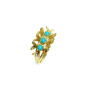Second Hand 18ct Yellow Gold Turquoise Ring