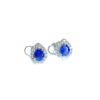 18ct White Gold Sapphire & Diamond Earrings