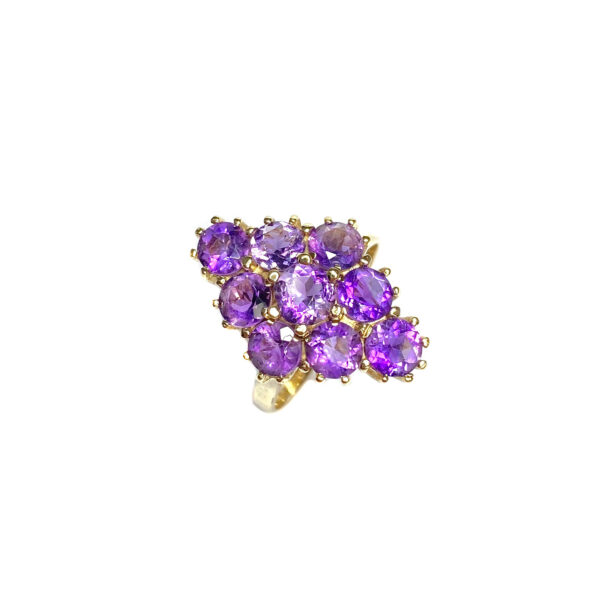 Second Hand 9ct Yellow Gold Amethyst Ring