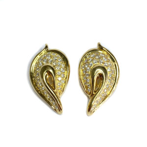 Second Hand 18ct Yellow Gold Diamond Earrings