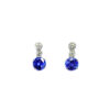 18ct White Gold Tanzanite & Diamond Earrings