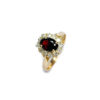 Second Hand 18ct Yellow Gold Garnet & Diamond Ring