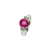 Second Hand Platinum Ruby & Diamond Ring
