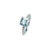 9ct White Gold Aquamarine & Diamond Ring