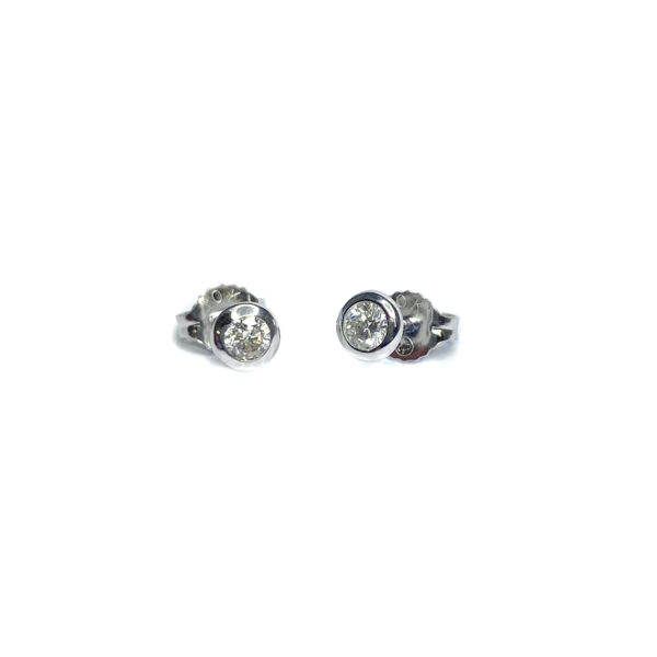 9ct White Gold Diamond Earrings