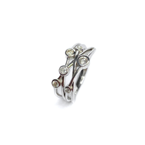 9ct White Gold Diamond Ring