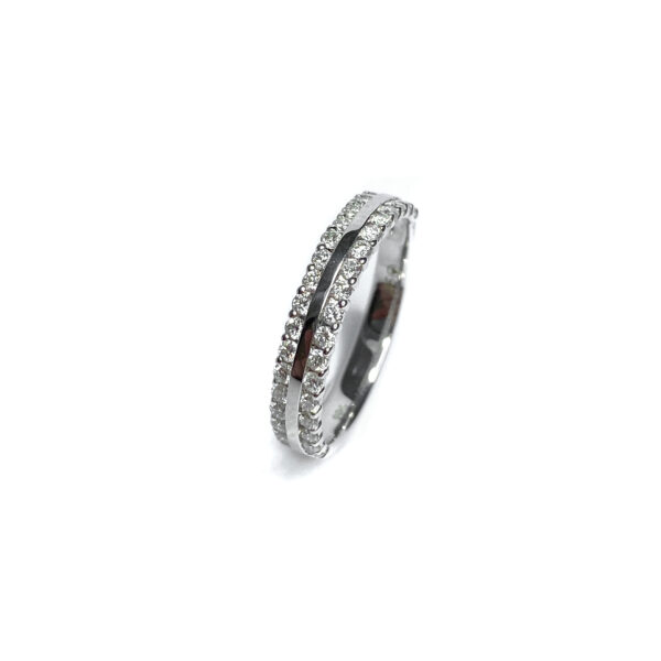 9ct White Gold Diamond Half Eternity Ring