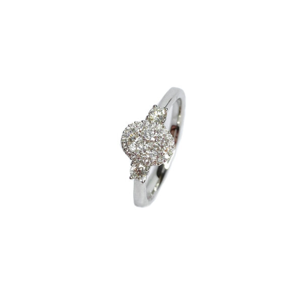 9ct White Gold Diamond Ring