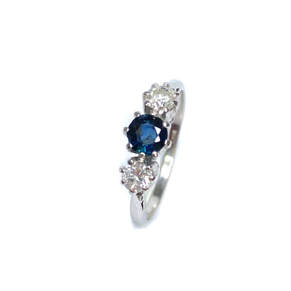 Second Hand 18ct White Gold Sapphire & Diamond Ring