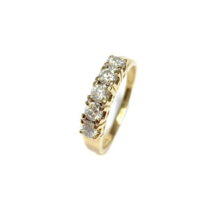 Second Hand 18ct Yellow Gold Diamond 5 Stone Ring