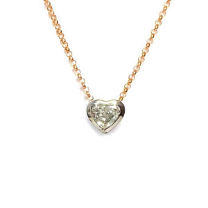 18ct White Gold Diamond Heart Shaped Pendant