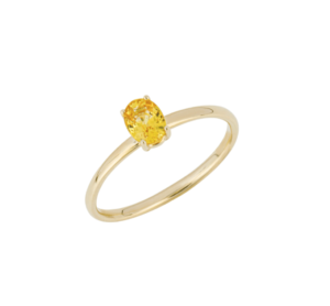 9ct Yellow Gold Yellow Sapphire Ring