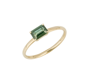 9ct Yellow Gold Green Sapphire Ring