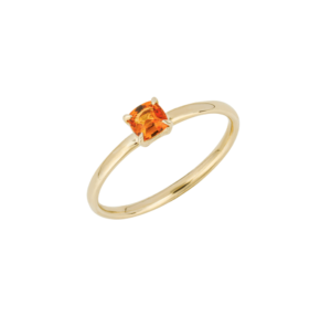 9ct Yellow Gold Orange Sapphire Ring