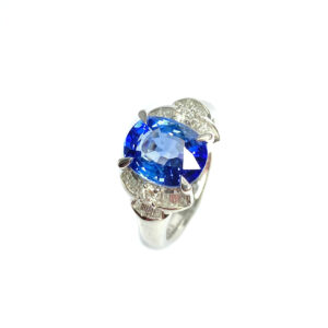 Second Hand Platinum Sapphire & Diamond Ring