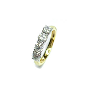 18ct Yellow Gold Diamond 4 Stone Ring