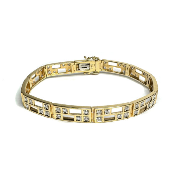 Second Hand 18ct Yellow Gold Diamond Bangle