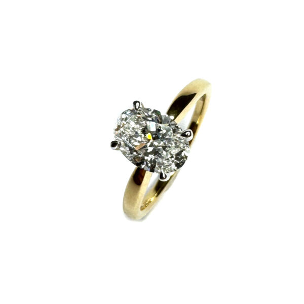 18ct Yellow Gold Lab Grown Diamond Solitaire Ring