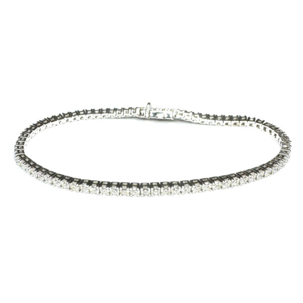 9ct White Gold Diamond Tennis Bracelet