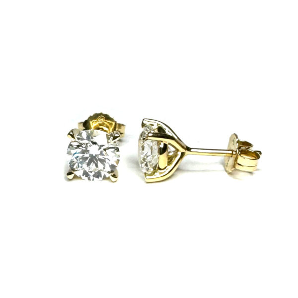 18ct Yellow Gold Lab Grown Diamond Stud Earrings