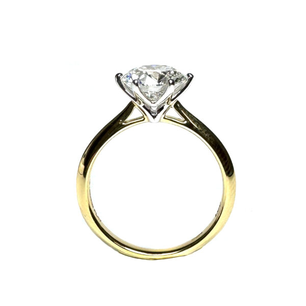 18ct Yellow Gold Lab Grown Diamond Ring 2.10ct