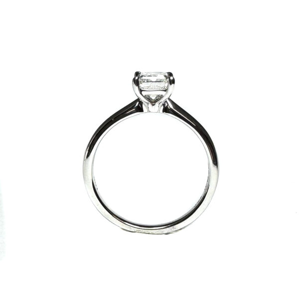 Platinum Lab Grown Emerald Cut Diamond Ring 1ct
